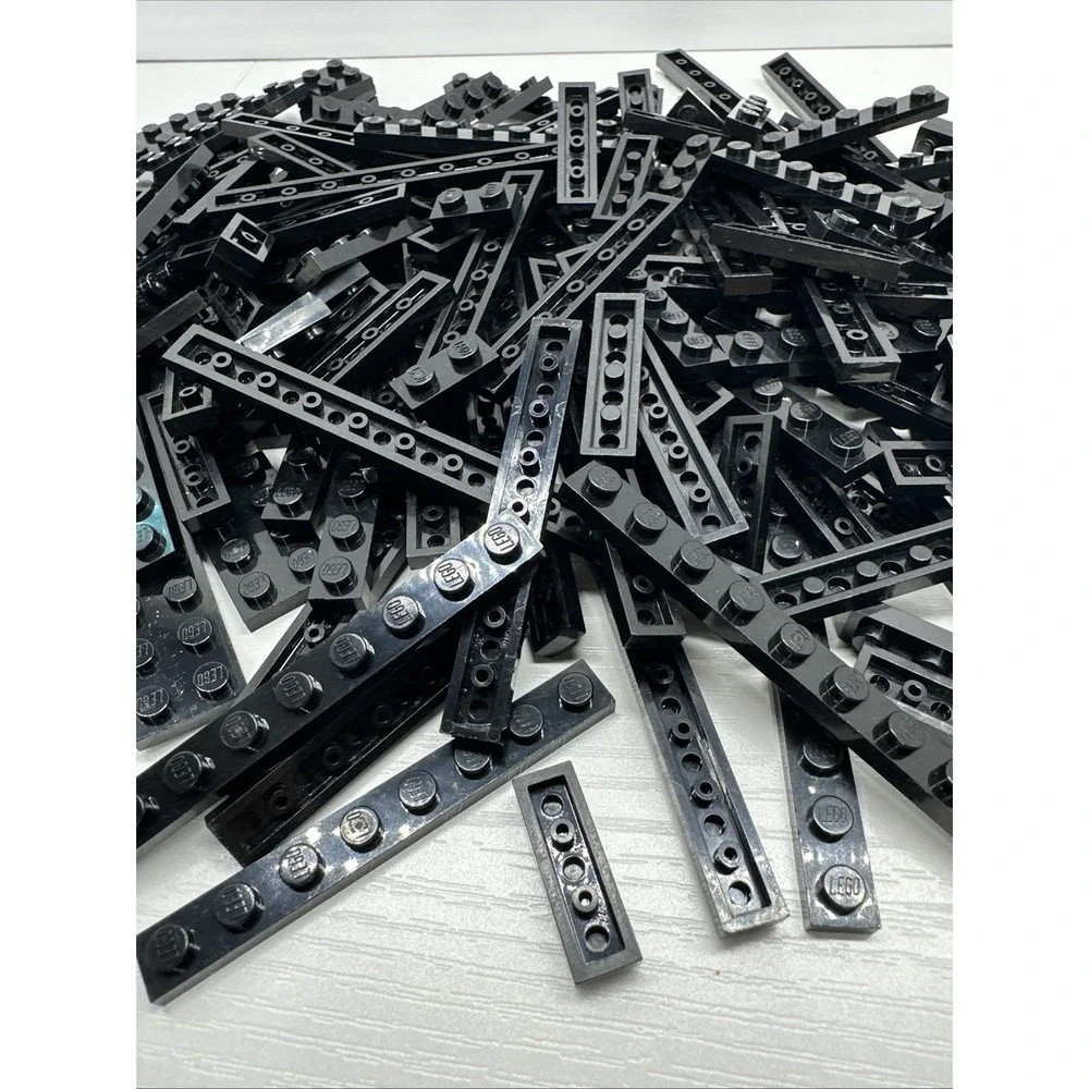 Lego Parts Plates‎ - Lot Of 150 Black Plates Assorted Sizes